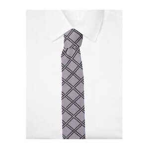 IVY PREPSTER Designer 100% Cotton KNIT Dress TIE Grey Black